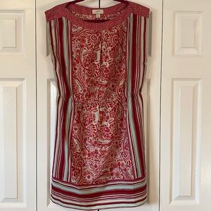 Ann Taylor LOFT Pink Paisley Shift Dress Sz M